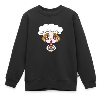 KONDITOR - Kinder Premium Organic Sweatshirt - Schwarz - Vorne - AI Model Kid Female (0cm)