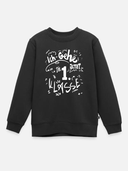 Erste Klasse Einschulung - Kinder Premium Organic Sweatshirt - Schwarz
