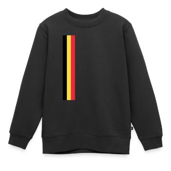 Drapeau belge Belgique Drapeau belge Belge - Sweat Premium enfant bio - noir - Devant - AI Model Kid Female (0cm)