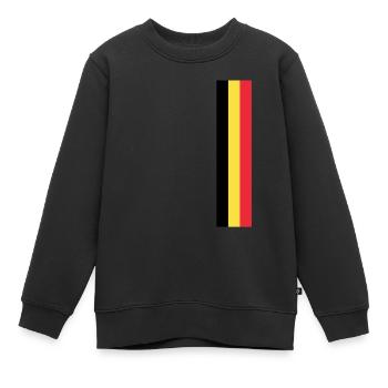 Drapeau belge Belgique Drapeau belge Belge - Sweat Premium enfant bio - noir - Devant - AI Model Kid Female (0cm)
