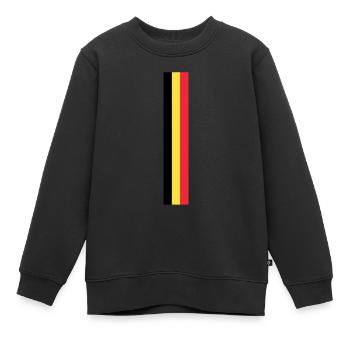 Drapeau belge Belgique Drapeau belge Belge - Sweat Premium enfant bio - noir - Devant - AI Model Kid Female (0cm)
