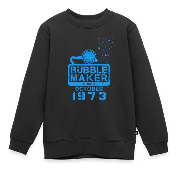 Taucher Geburtstag Bubblemaker seit Oktober 1973 - Kinder Premium Organic Sweatshirt - Schwarz - Vorne - AI Model Kid Female (0cm)