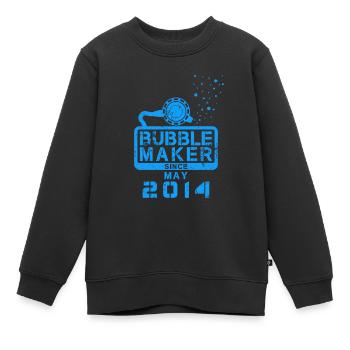 Plongeur Birthday Bubblemaker depuis mai 2014 - Sweat Premium enfant bio - noir - Devant - AI Model Kid Female (0cm)