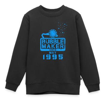 Plongeur Birthday Bubblemaker depuis mai 1995 - Sweat Premium enfant bio - noir - Devant - AI Model Kid Female (0cm)