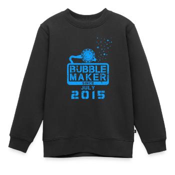 Plongeur Birthday Bubblemaker depuis juillet 2015 - Sweat Premium enfant bio - noir - Devant - AI Model Kid Female (0cm)