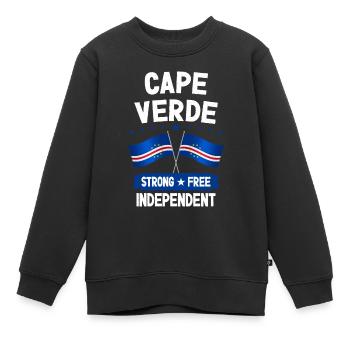 Kap Verde - Kinder Premium Organic Sweatshirt - Schwarz - Vorne - AI Model Kid Female (0cm)