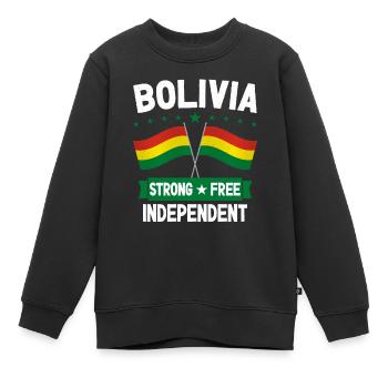 Bolivien - Kinder Premium Organic Sweatshirt - Schwarz - Vorne - AI Model Kid Female (0cm)