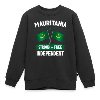 Mauritanie - Sweat Premium enfant bio - noir - Devant - AI Model Kid Female (0cm)