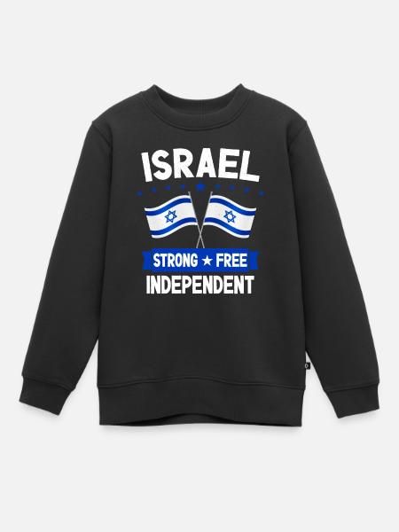 Israël - Sweat Premium enfant bio - noir