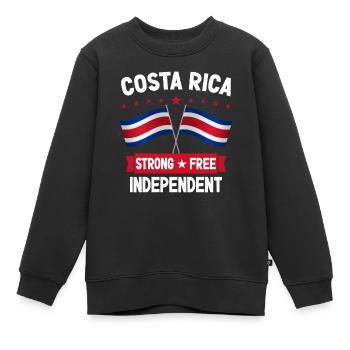 Costa Rica - Kinder Premium Organic Sweatshirt - Schwarz - Vorne - AI Model Kid Female (0cm)