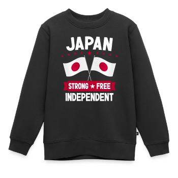 Japan - Kinder Premium Organic Sweatshirt - Schwarz - Vorne - AI Model Kid Female (0cm)