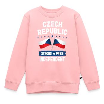 Tschechische Republik - Kinder Premium Organic Sweatshirt - Rosa - Vorne - AI Model Kid Female (0cm)