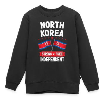 Nordkorea - Kinder Premium Organic Sweatshirt - Schwarz - Vorne - AI Model Kid Female (0cm)