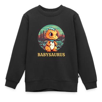 Babysaure - Sweat Premium enfant bio - noir - Devant - AI Model Kid Female (0cm)
