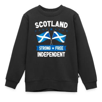 Schottland - Kinder Premium Organic Sweatshirt - Schwarz - Vorne - AI Model Kid Female (0cm)