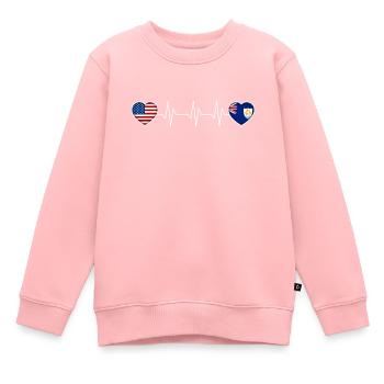 Anguilla - Sweat Premium enfant bio - rose - Devant - AI Model Kid Female (0cm)