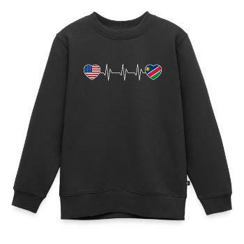 Namibia - Kinder Premium Organic Sweatshirt - Schwarz - Vorne - AI Model Kid Female (0cm)