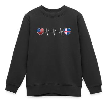Island - Kinder Premium Organic Sweatshirt - Schwarz - Vorne - AI Model Kid Female (0cm)