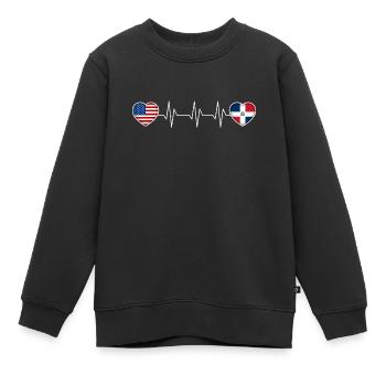 Dominikanische Republik - Kinder Premium Organic Sweatshirt - Schwarz - Vorne - AI Model Kid Female (0cm)
