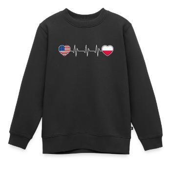 Polen - Kinder Premium Organic Sweatshirt - Schwarz - Vorne - AI Model Kid Female (0cm)