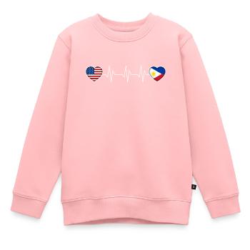 Philippines - Sweat Premium enfant bio - rose - Devant - AI Model Kid Female (0cm)