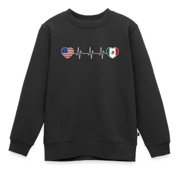 Mexiko - Kinder Premium Organic Sweatshirt - Schwarz - Vorne - AI Model Kid Female (0cm)