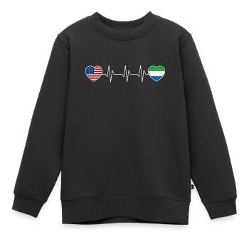 Sierra Leone - Kinder Premium Organic Sweatshirt - Schwarz - Vorne - AI Model Kid Female (0cm)