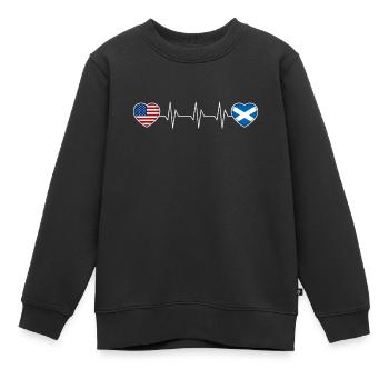 Schottland - Kinder Premium Organic Sweatshirt - Schwarz - Vorne - AI Model Kid Female (0cm)