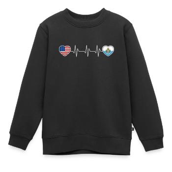San Marino - Kinder Premium Organic Sweatshirt - Schwarz - Vorne - AI Model Kid Female (0cm)