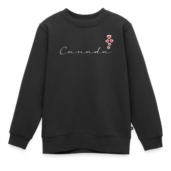Kanada - Kinder Premium Organic Sweatshirt - Schwarz - Vorne - AI Model Kid Female (0cm)