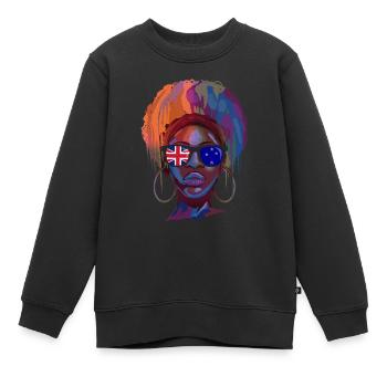 Neuseeland - Kinder Premium Organic Sweatshirt - Schwarz - Vorne - AI Model Kid Female (0cm)