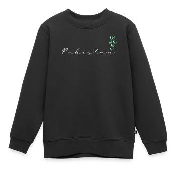 Pakistan - Sweat Premium enfant bio - noir - Devant - AI Model Kid Female (0cm)