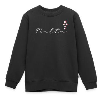 Malte - Sweat Premium enfant bio - noir - Devant - AI Model Kid Female (0cm)