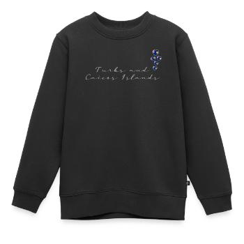 Turks and Caicos Islands - Kids Premium Organic Sweatshirt - black - Front - AI Model Kid Female (0cm)