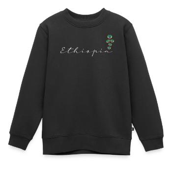 Éthiopie - Sweat Premium enfant bio - noir - Devant - AI Model Kid Female (0cm)