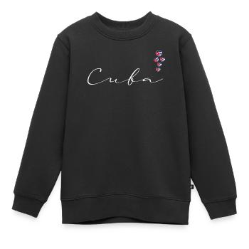 Kuba - Kinder Premium Organic Sweatshirt - Schwarz - Vorne - AI Model Kid Female (0cm)