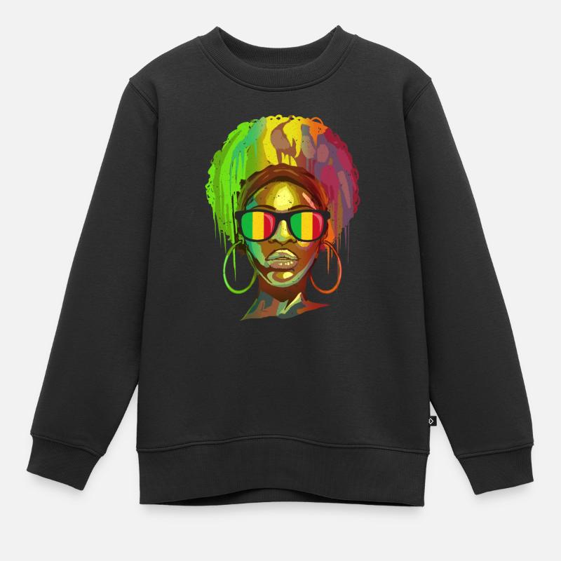 Mali - Sweat Premium enfant bio - noir