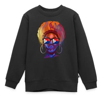 Sint Maarten - Kinder Premium Organic Sweatshirt - Schwarz - Vorne - AI Model Kid Female (0cm)