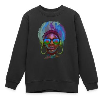 Roma - Kinder Premium Organic Sweatshirt - Schwarz - Vorne - AI Model Kid Female (0cm)