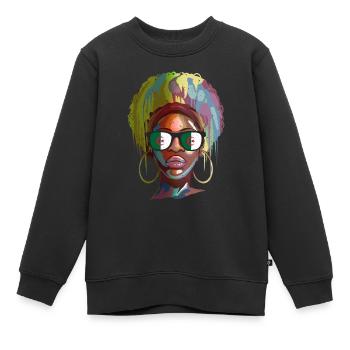 Algerien - Kinder Premium Organic Sweatshirt - Schwarz - Vorne - AI Model Kid Female (0cm)
