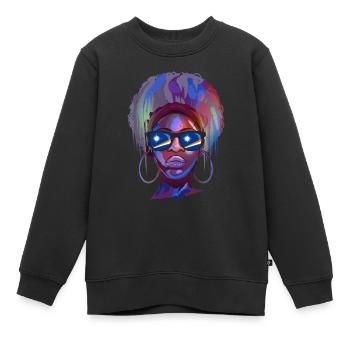 Marshall (Îles) - Sweat Premium enfant bio - noir - Devant - AI Model Kid Female (0cm)