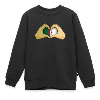 Algerien - Kinder Premium Organic Sweatshirt - Schwarz - Vorne - AI Model Kid Female (0cm)