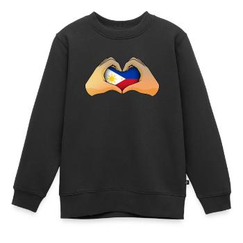 Philippines - Sweat Premium enfant bio - noir - Devant - AI Model Kid Female (0cm)