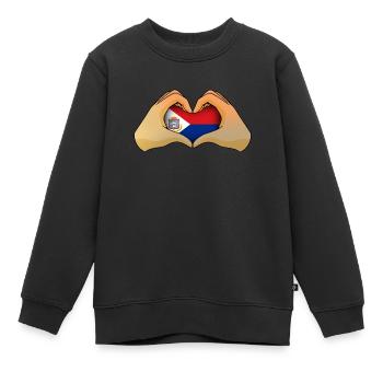 Sint Maarten - Kinder Premium Organic Sweatshirt - Schwarz - Vorne - AI Model Kid Female (0cm)