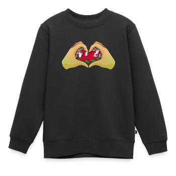 Pays de Galles - Sweat Premium enfant bio - noir - Devant - AI Model Kid Female (0cm)