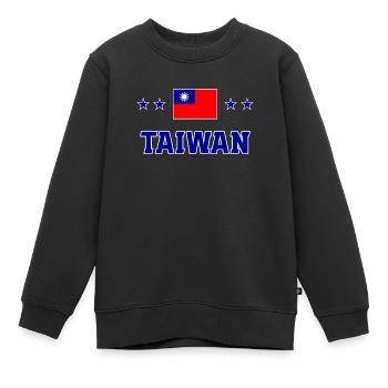 Taiwan - Kinder Premium Organic Sweatshirt - Schwarz - Vorne - AI Model Kid Female (0cm)