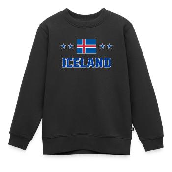 Island - Kinder Premium Organic Sweatshirt - Schwarz - Vorne - AI Model Kid Female (0cm)