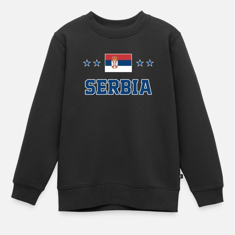Serbien - Kinder Premium Organic Sweatshirt - Schwarz