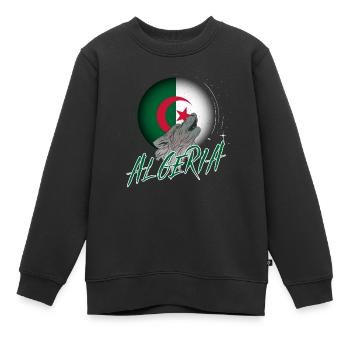 Algerien - Kinder Premium Organic Sweatshirt - Schwarz - Vorne - AI Model Kid Female (0cm)