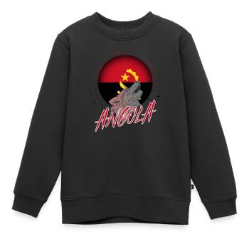 Angola - Sweat Premium enfant bio - noir - Devant - AI Model Kid Female (0cm)